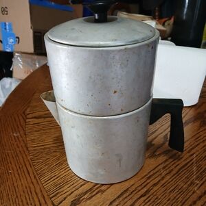 Mirro. 1950's Antique Coffee Maker Aluminum,